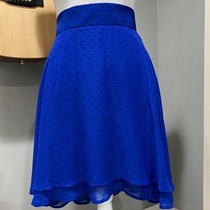 Torrid blue polka dot skirt